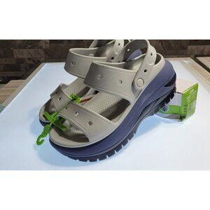 NWT Crocs Mega Crush Women’s Size 9 Mens 7 Matte Grey Sandals
